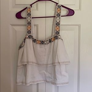 Madewell ruffle crop top